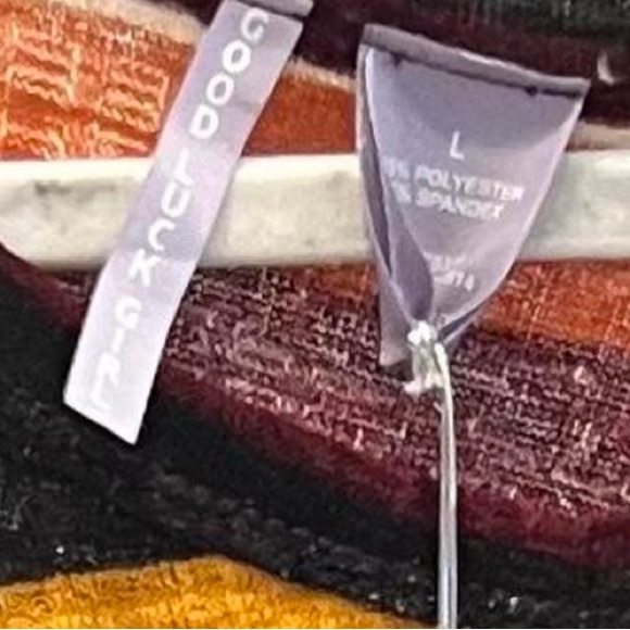 GOOD LUCK GIRL Top Nordstrom 
Girl’s Jr  sz L  Striped Shoulder Cut Out Top NEW - Picture 6 of 6